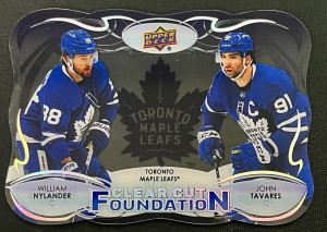 2022-23 Upper Deck John Tavares & William Nylander  #CCF-TN Clear Cut Foundation front